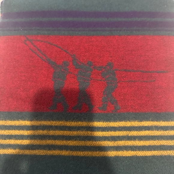 Henry Cotton's Vintage "Fishing" Lambswool Made in Scotland Preppy Scarf - Picture 5 of 9